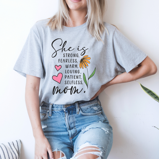 SHE IS MOM Short Sleeve T-shirt
