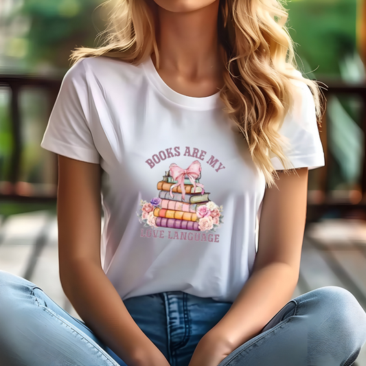 BOOKS ARE MY LOVE LANGUAGE Short Sleeve T-shirt