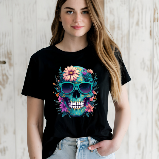 Floral Skull T-Shirt